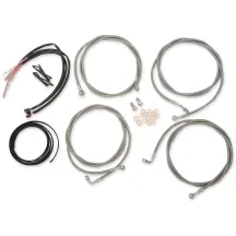 Complete Stainless Braided Handlebar Cable/Brake Line Kit