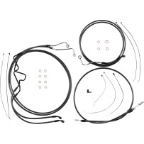 Black Pearl™ Designer Handlebar Installation Kit — 10" risers, Ape Hanger fit, Black