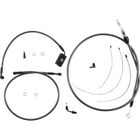 KARBONFIBR Designer Handlebar Installation Kit — 6" risers, ape hanger, Carbon Fiber