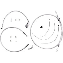 Sterling Chromite II® Designer Handlebar Installation Kit — 10" ape hanger, Chrome, Clear-Coated