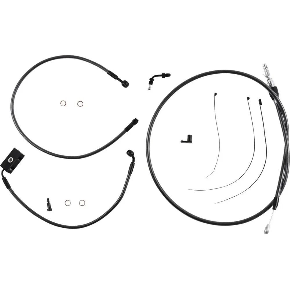 Kit de instalación Black Pearl™ para manillar de diseñador — elevadores de 10", ABS, Negro