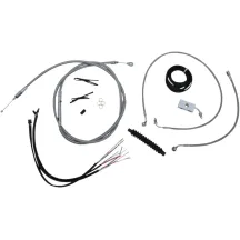 Complete Stainless Braided Handlebar Cable/Brake Line Kit