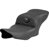 Dragon Scale Stitch Roadsofa™ Seat — 16" driver, 14" wide, 30-1/2" overall, Black/Gray
