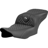 Dragon Scale Stitch Roadsofa™ Seat — 77.5 cm overall length, 40.5 cm driver length, Black