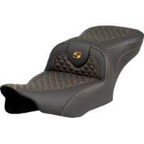 Dragon Scale Stitch Roadsofa™ Seat — 30-1/2" overall, 2-Up, Black/Gold