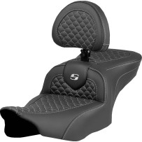 Dragon Scale Stitch Roadsofa™ Seat — 77.5 cm overall, 35.5 cm driver width, Black