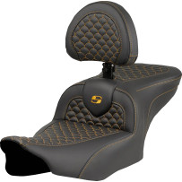 Dragon Scale Stitch Roadsofa™ Seat — Black, Gold, 30-1/2" overall, 2-Up