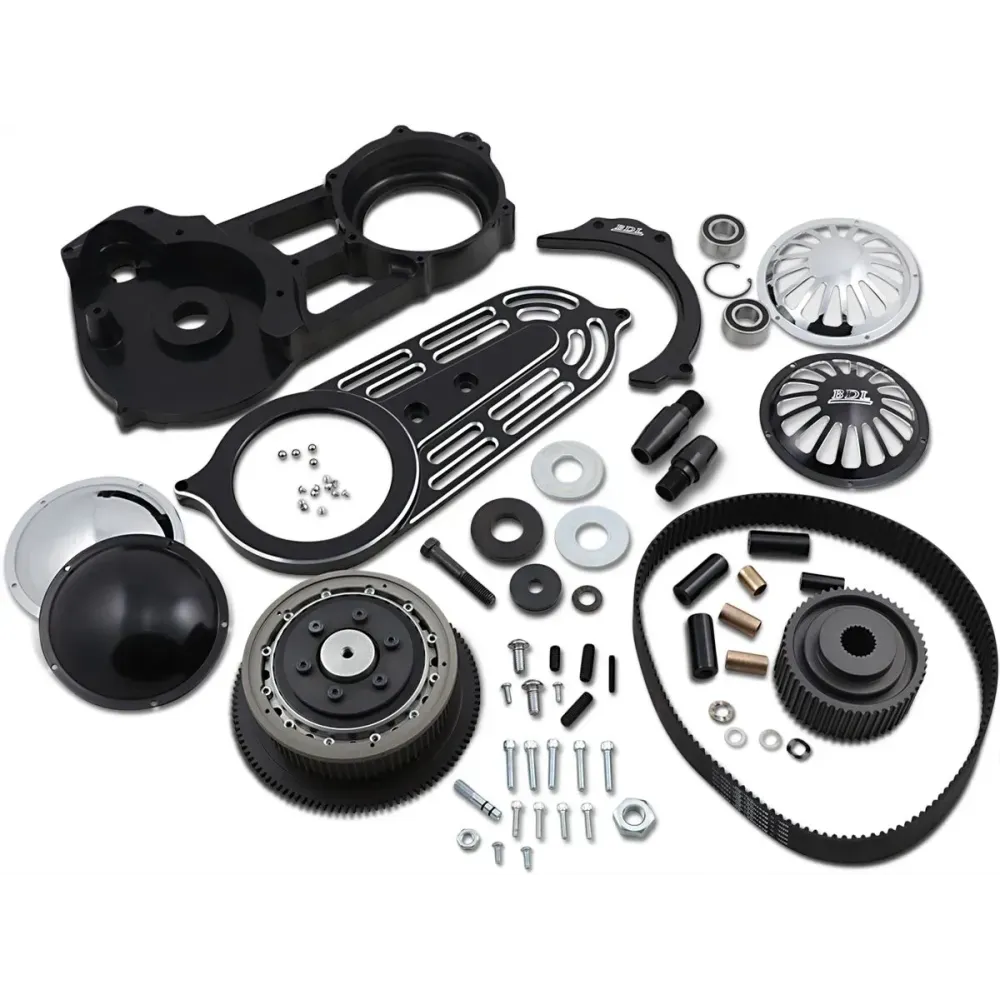 Kit de transmisión por correa de 2\" con domos intercambiables — 2\" (50.8 mm), negro