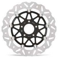 Rotor flotante Serie Nitro — 300 mm, 5 mm, 82,6 mm círculo de pernos, 5 orificios, Negro/Plateado
