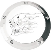 Tapa Derby Billet Cromada — Compatible con '06 Dyna Glide y Big Twin 2007–2018