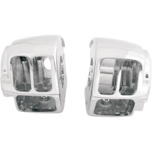 Kit de carcasas de interruptores para manillar — 25.4 mm (1") de manillar, cromado