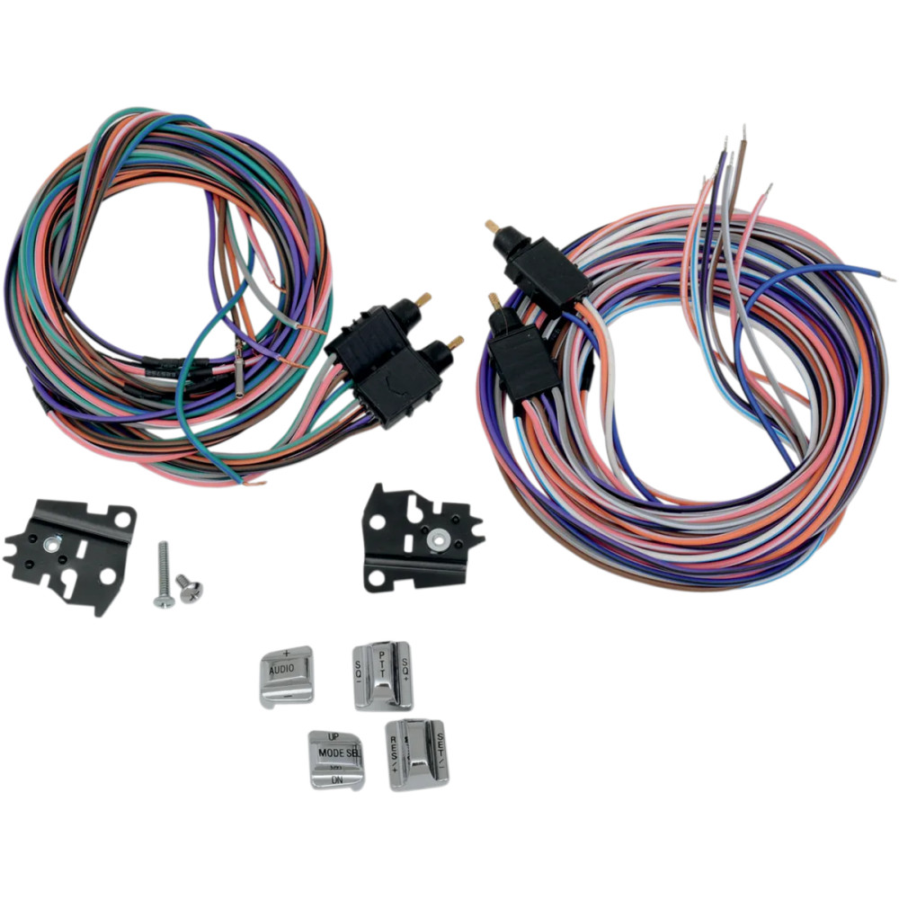 Kit de interruptores para manillar — Cromado, montaje izquierda/derecha/inferior