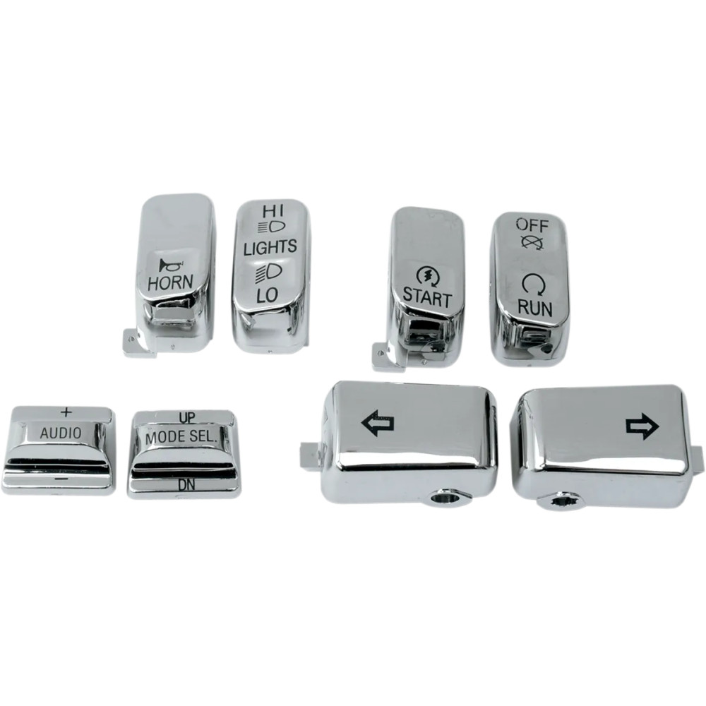 Kit de tapas de interruptor — 8 botones, cromo