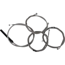 Complete Stainless Braided Handlebar Cable/Brake Line Kit