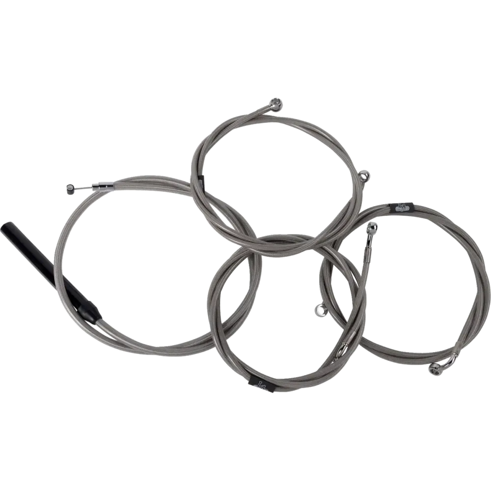Complete Stainless Braided Handlebar Cable/Brake Line Kit