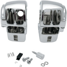 Kit de carcasa de interruptor de manillar — diámetro de manillar 1", Cromo