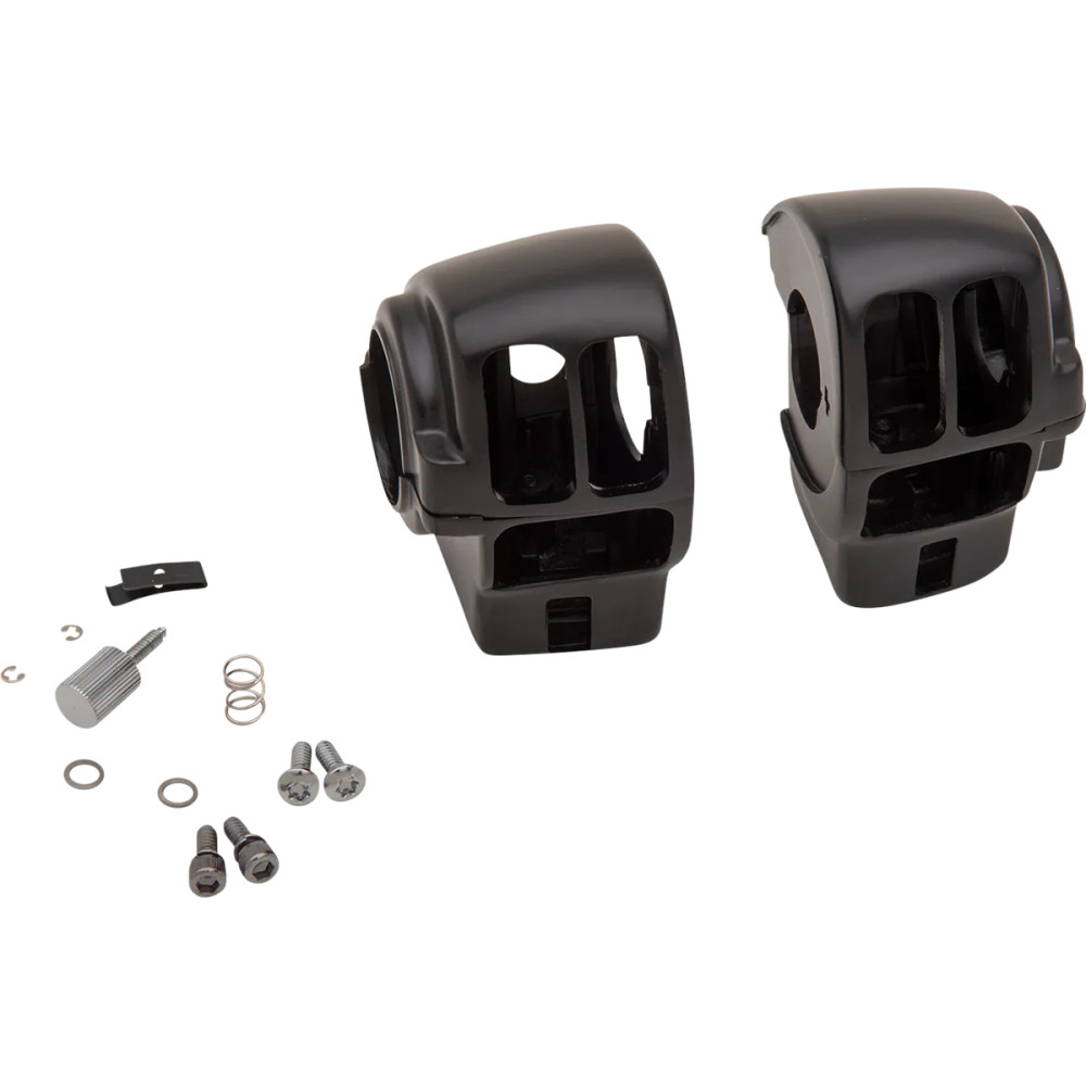 Kit de carcasa para interruptores de manillar — manillar de 1", negro