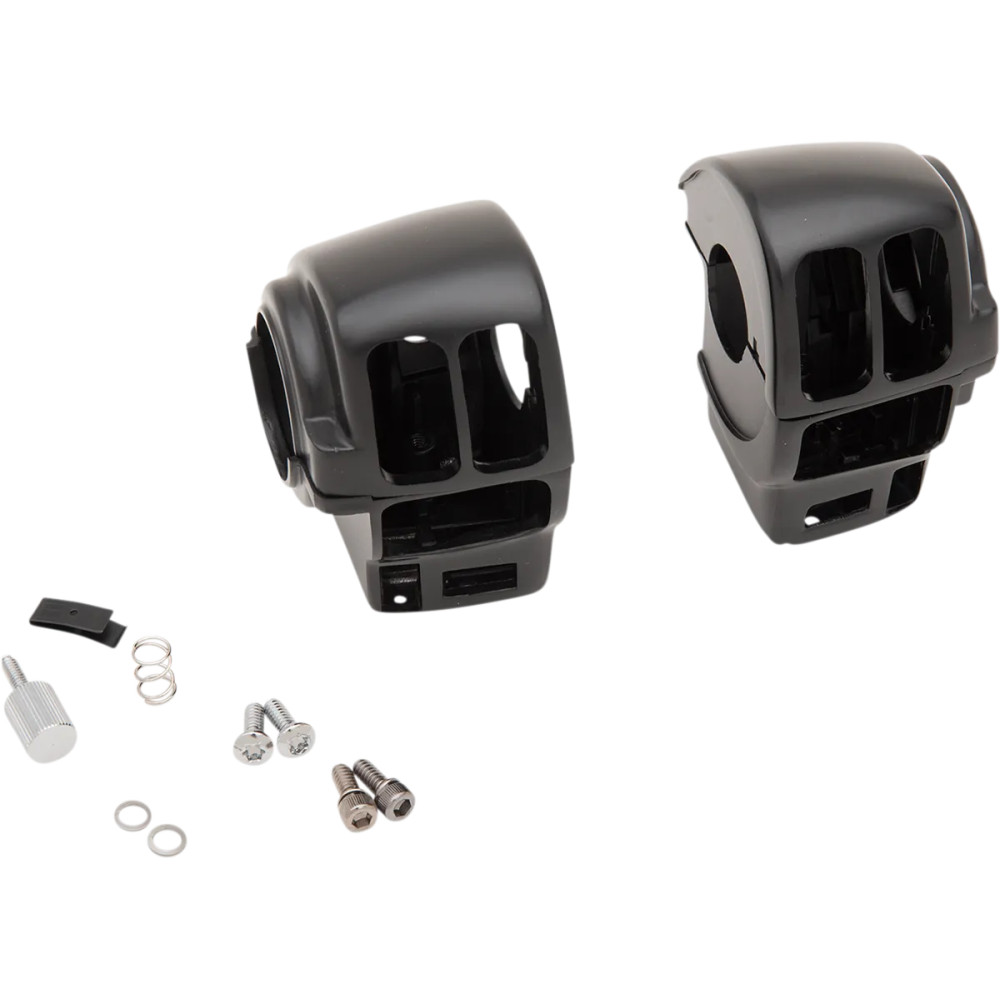 Kit de carcasas de interruptores para manillar — manillar 1", negro