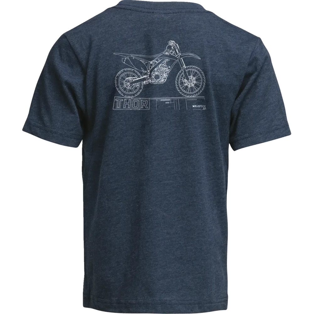 Youth Blueprint T-Shirt — XL, Navy