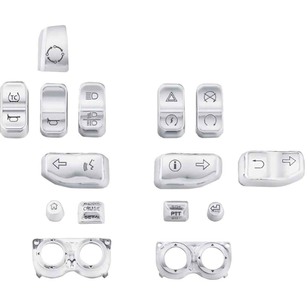 Kit de cubiertas para interruptores — 13 botones, cromo