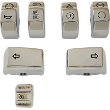 Kit de tapas de interruptor — 7 botones, cromado