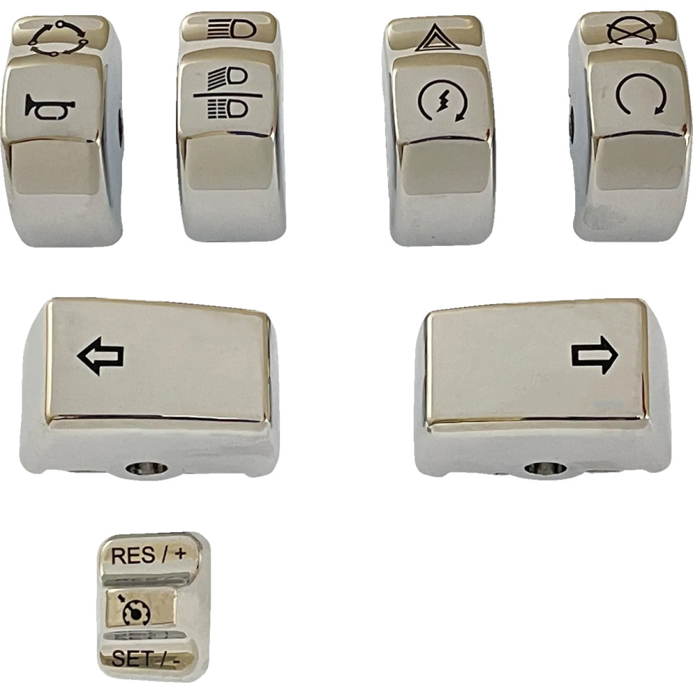 Kit de tapas de interruptor — 7 botones, cromado