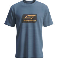 Crest T-Shirt — M, Heathered Neptune Blue