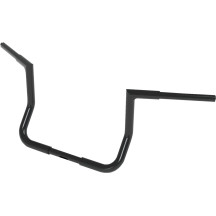 Crusader Square Top Handlebar — 36 in width, 14 in rise, 1 in clamp, Black gloss