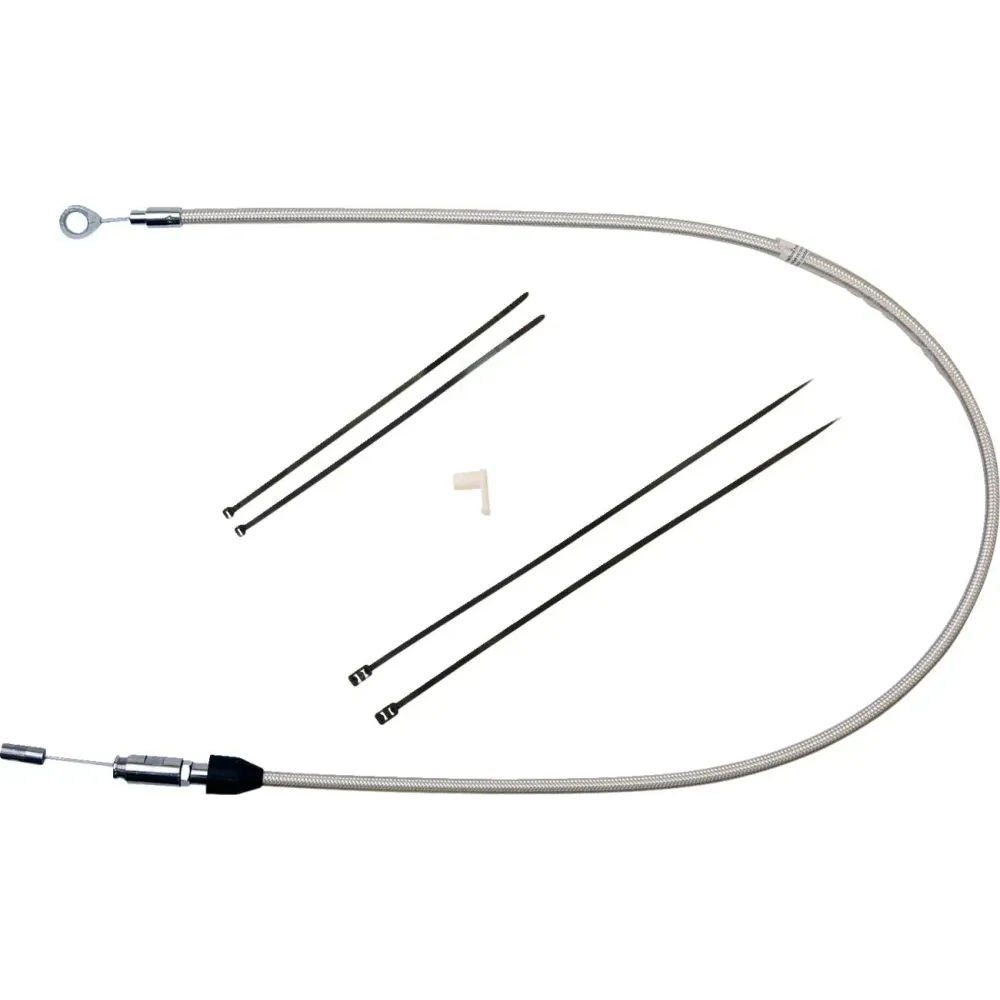 Polished Stainless Quick Connect Upper Clutch Cable Polished Stainless Quick Connect Upper Clutch Cable