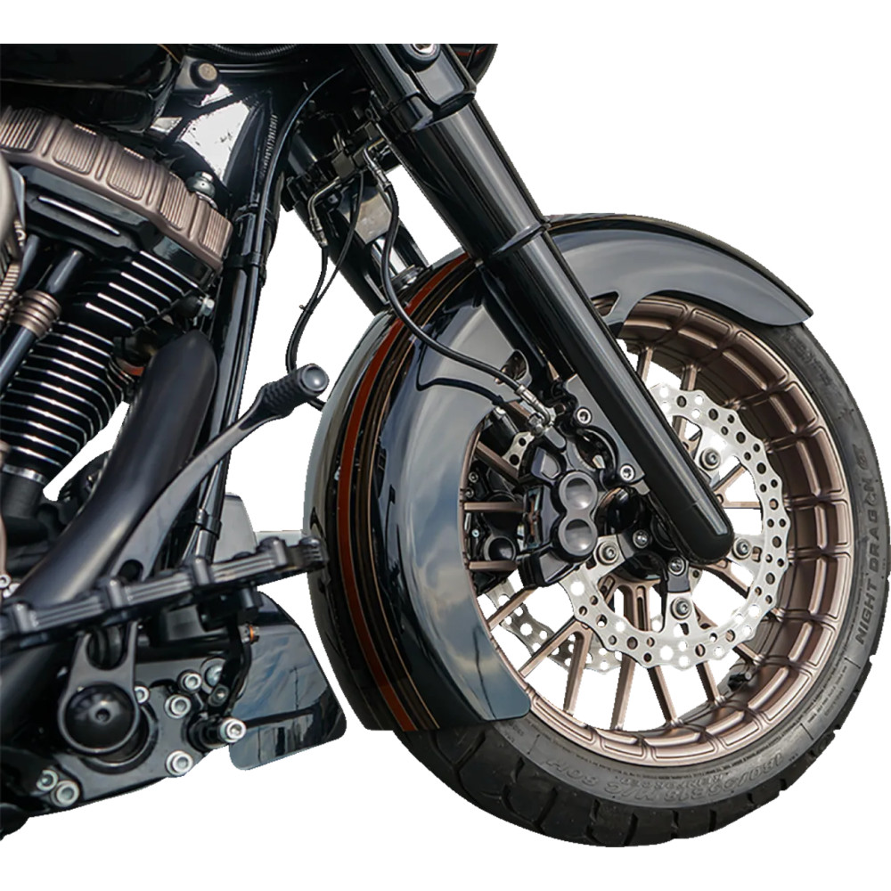 Fork Boot — Black anodized, fits 18" x 5.5" front fenders