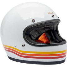 Casco Gringo Sunset Spectrum — XS, acabado brillante blanco/naranja/rojo