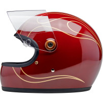 Casco Gringo S — XS, rojo granate, brillante