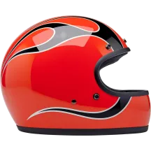 Casco Gringo Flames — XS, Naranja competición (brillo)