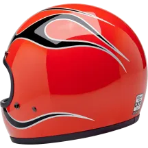 Casco Gringo Flames — XS, Naranja competición (brillo)