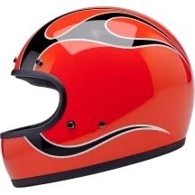 Casco Gringo Flames — XS, Naranja competición (brillo)