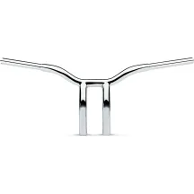 Manillar Kage Fighter con riser curvado soldado — 76 cm de ancho, 25,5 cm de elevación, 32 mm de diámetro, cromado