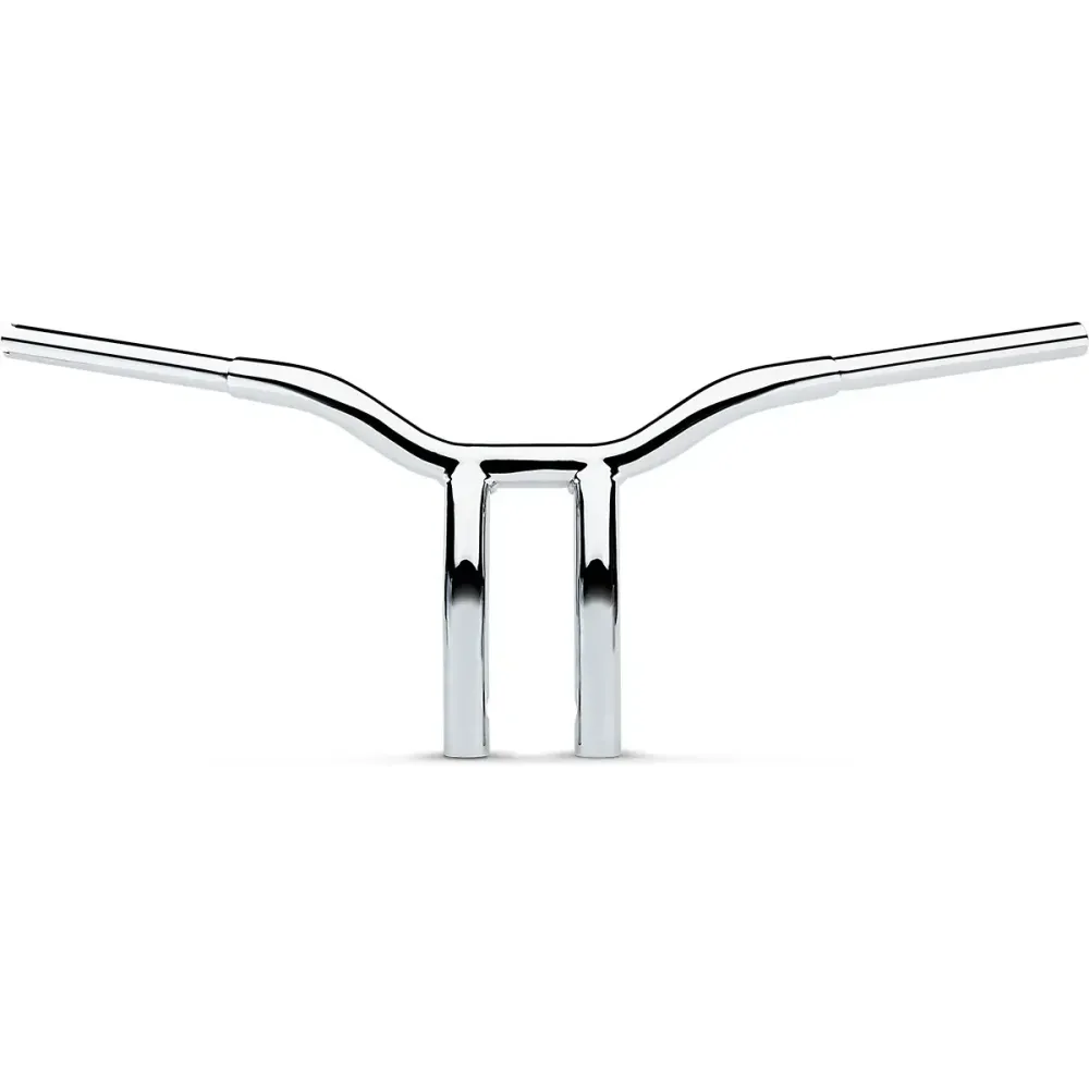 Manillar Kage Fighter con riser curvado soldado — 76 cm de ancho, 25,5 cm de elevación, 32 mm de diámetro, cromado