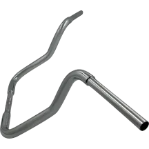Manillar redondo superior de 1-1/4" EZ Install — 1-1/4" dia, 1" abrazadera, 15-1/2" centro, Ape Hanger, Cromado