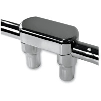 Solid Handlebar Riser & Top Clamp Kit — 25.4 mm (1") clamp, 76.2 mm (3") rise, Chrome