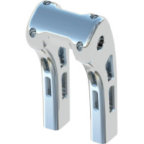 Ghost Risers — 1" clamp, 1-1/2" pullback, 8" rise, Chrome