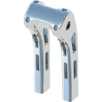 Ghost Risers — 1-1/2" pullback, 10" rise, 1" clamp, Chrome