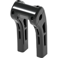 Ghost Risers — 25.4 mm clamp, 38.1 mm pullback, 20.5 cm rise, Black gloss