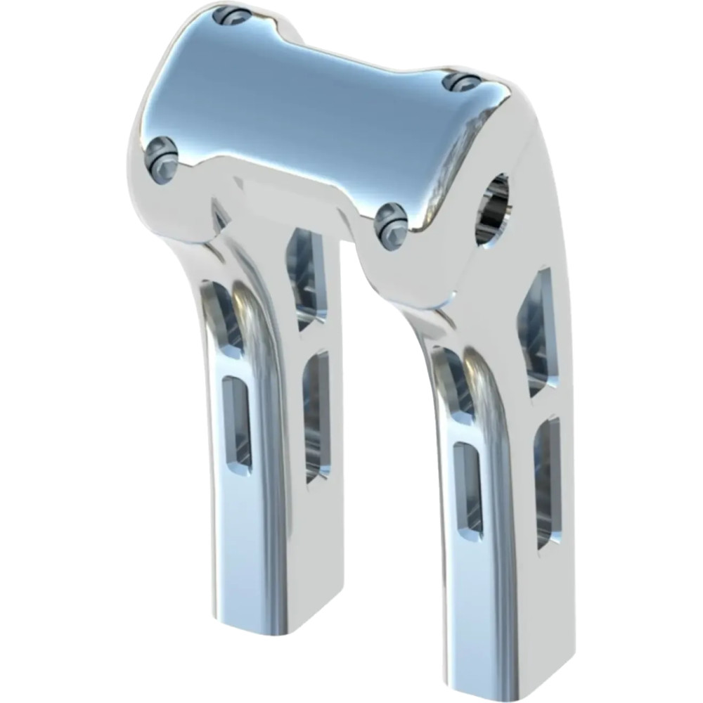 Ghost Risers — 8" rise, 1-1/2" pullback, 1-1/4" clamp, Chrome