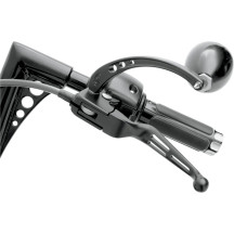 Slotted Wide Blade Lever Set — Black Matte, Brake and Clutch, Pair