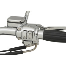 Kit de controles de manillar con embrague mecánico — cromo, 14,3 mm de diámetro, 25,4 mm abrazadera