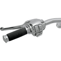 Juego de mandos de manillar con embrague mecánico — 17.5 mm diámetro (11/16\"), 25.4 mm abrazadera (1\"), Cromo