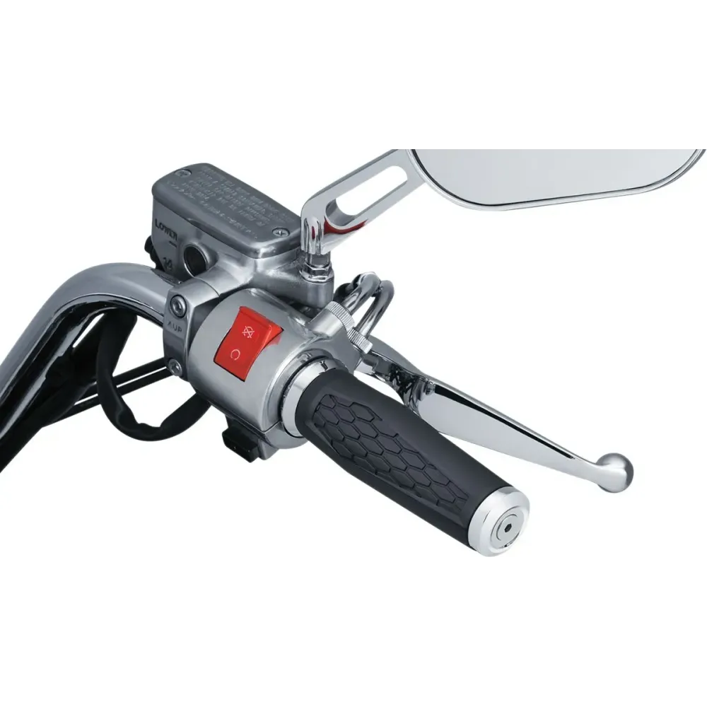 Hex Grips — 25.4 mm (1") handlebar diameter, Chrome