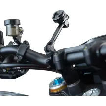 Soporte 3D para teléfono — Compatible con manillares de 22 mm, 25.4 mm, 27 mm, 28.6 mm, Negro