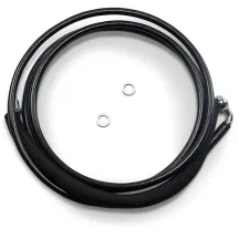 Línea de embrague hidráulica de acero inoxidable — 198.5 cm (78-1/8"), +203 mm (8"), negro con recubrimiento de vinilo