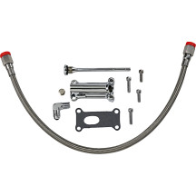 Engine Oil Spout Kit — 6061-T6 aluminum, black or chrome finish